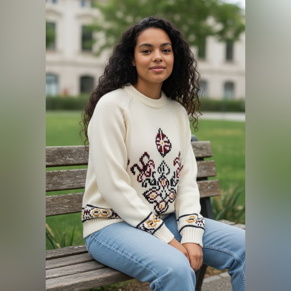 Vintage Sigallo Acrylic Crewneck Sweater